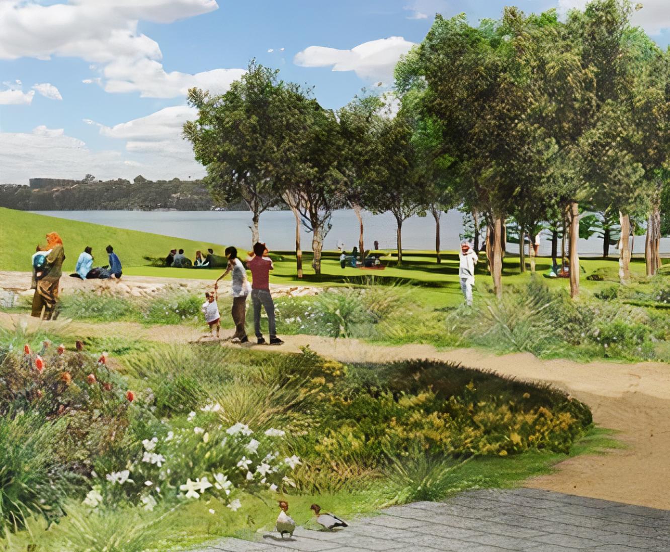 Callan Park waterfront artist's render